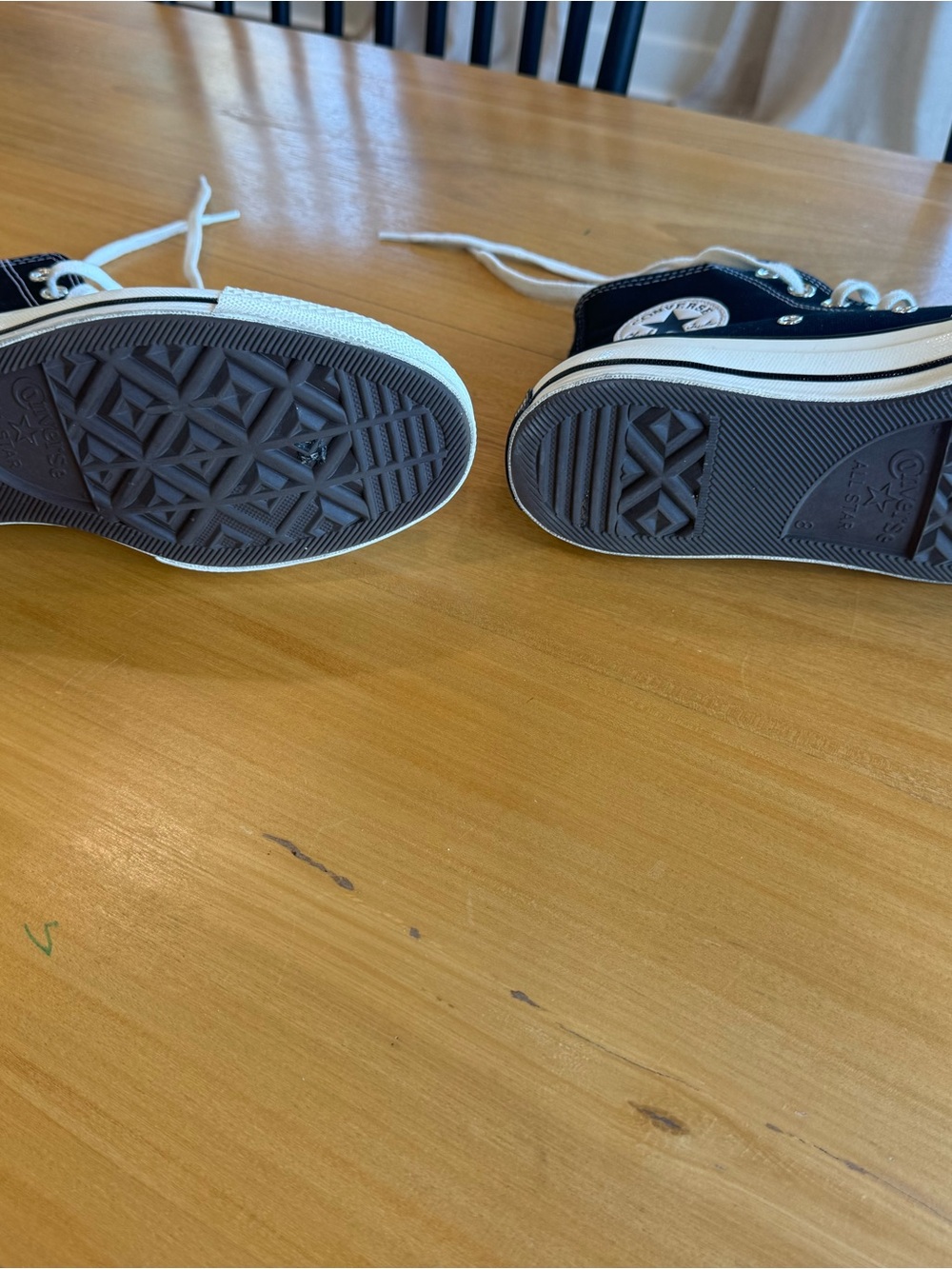 Classic High-Top Canvas Sneakers in Black and White - Picture 3 of 5